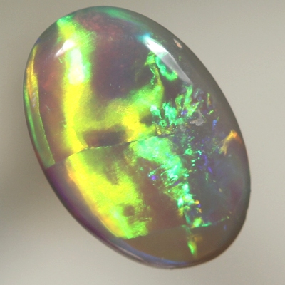 SOLID SEMI BLACK OPAL Large rainbow rolling flashes